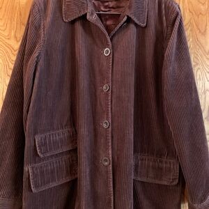 Barn Coat in Chocolate Brown Corduroy